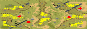 Canyon Runners (2-4) - Red Alert 2 Map Preview Image